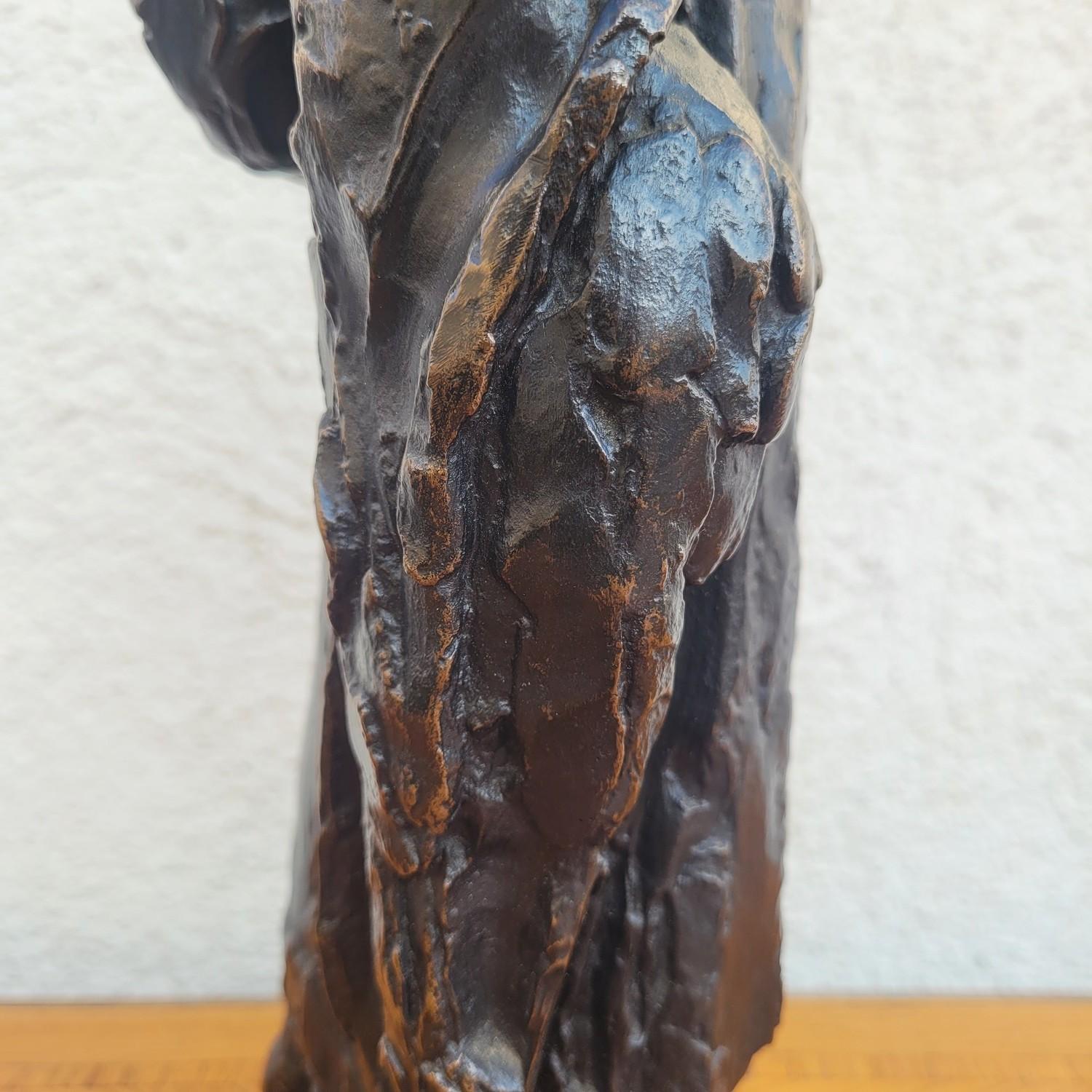 Ea Leroy, camerunés, escultura orientalista de bronce, principios del siglo XX en venta 2