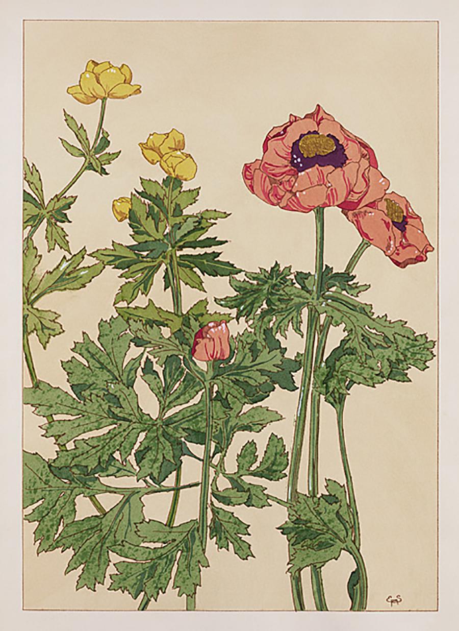 E.A. Seguy Color Photograph - Floral Pochoir Prints - 2