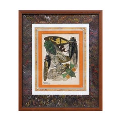 Twentieth-Century Earth-Toned Naturalistic Print of Various Insects