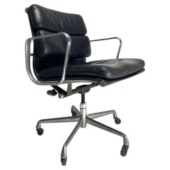 EA217 black Soft Pad Chair by Charles & Ray Eames for Herman miller, 1970s