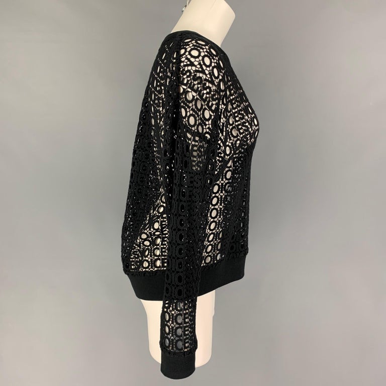 EACH OTHER x Robert Montgomery Size S Black Cotton See Through Top For