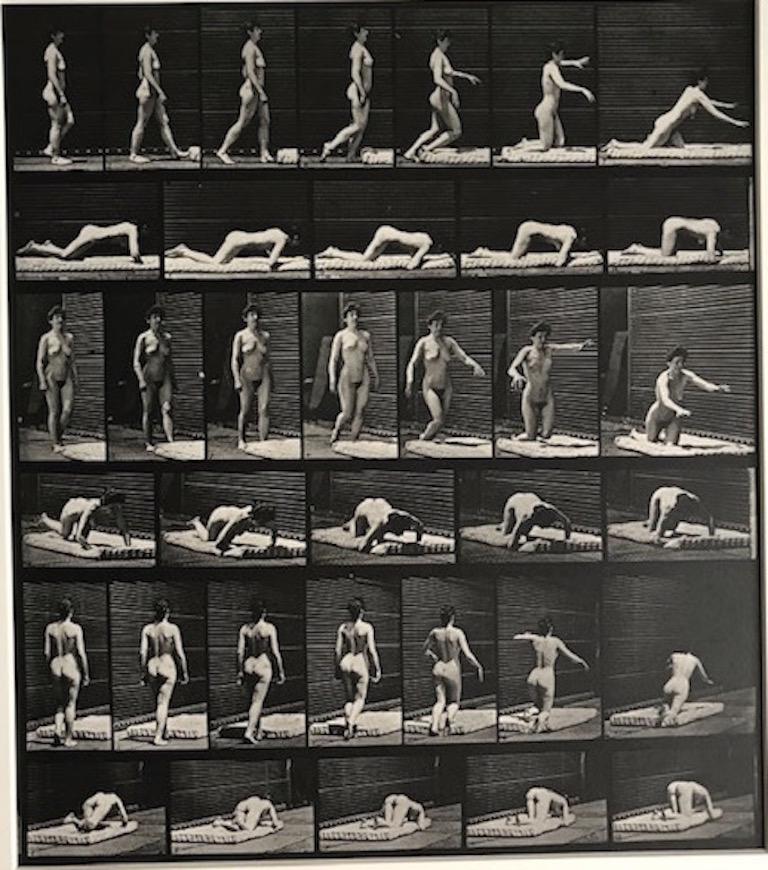 Eadweard Muybridge Black and White Photograph - Animal Locomotion, Plate 272 (Female Nude)