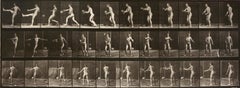 muybridge nude Antique Animal Locomotion: Plate 301 (Nude Man Kicking Ball) - Eadweard Muybridge