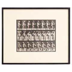 Eadweard Muybridge Gerahmte Schwarz-Weiß-Fotografie