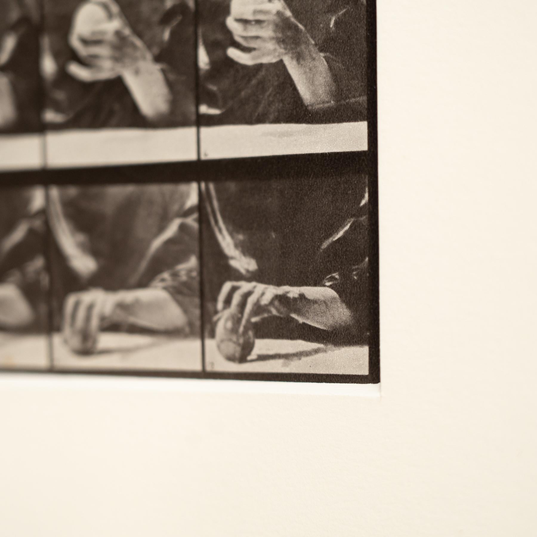 Eadweard Muybridge Framed Black and White Photography -Hand with Ball Movement For Sale 1