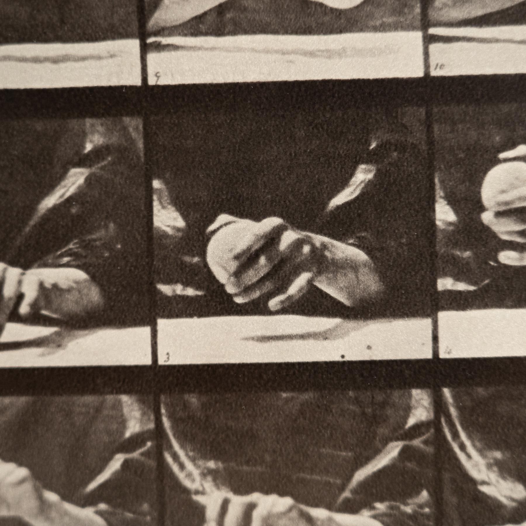 Eadweard Muybridge Framed Black and White Photography -Hand with Ball Movement For Sale 2