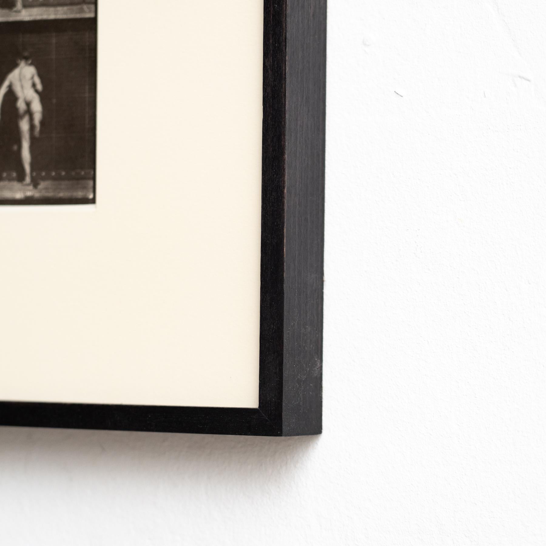 Eadweard Muybridge Gerahmte Schwarz-Weiß-Fotografie - Mann in Bewegung Studie im Angebot 5