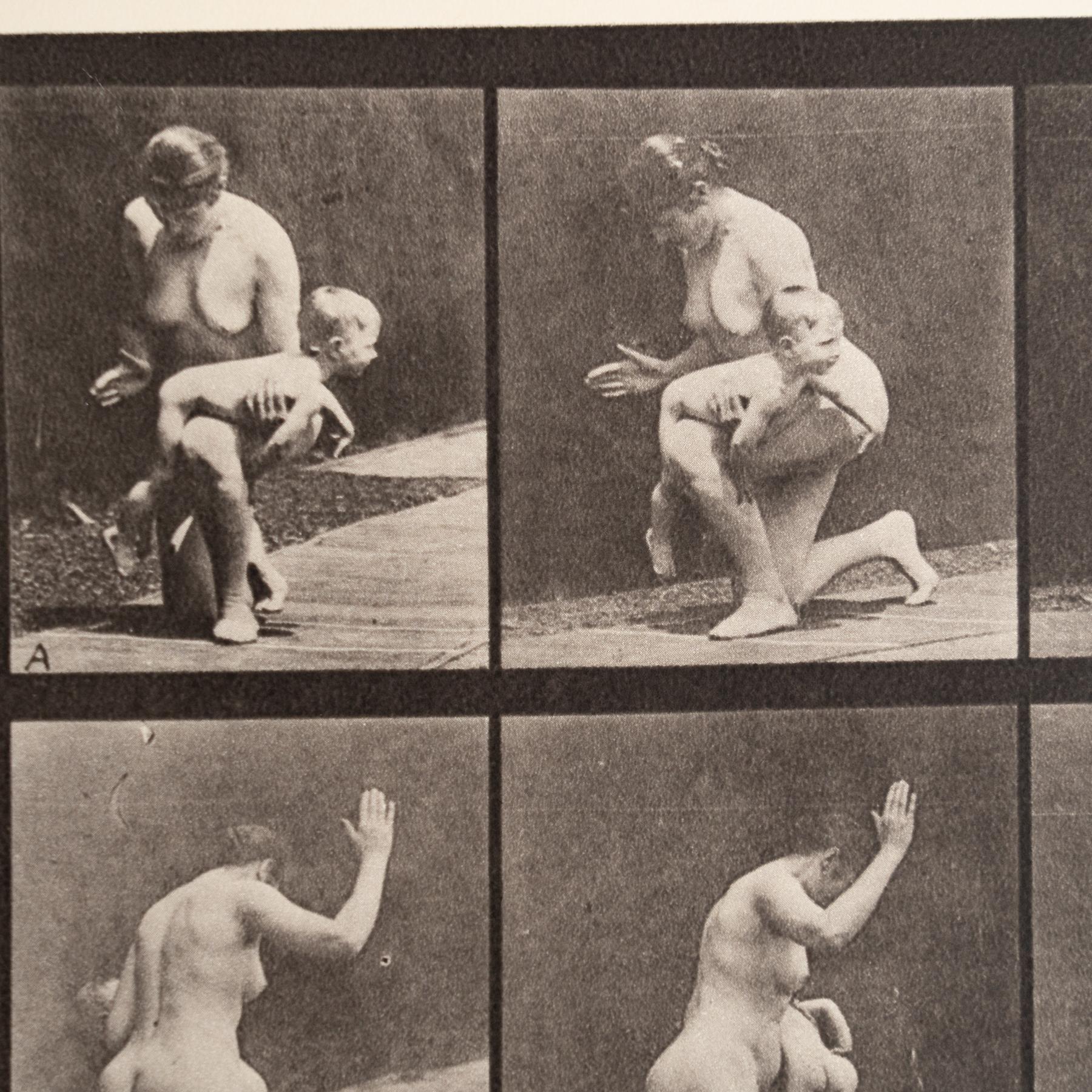 Late 20th Century Eadweard Muybridge Framed Black and White Photography - Women in Motion Study For Sale