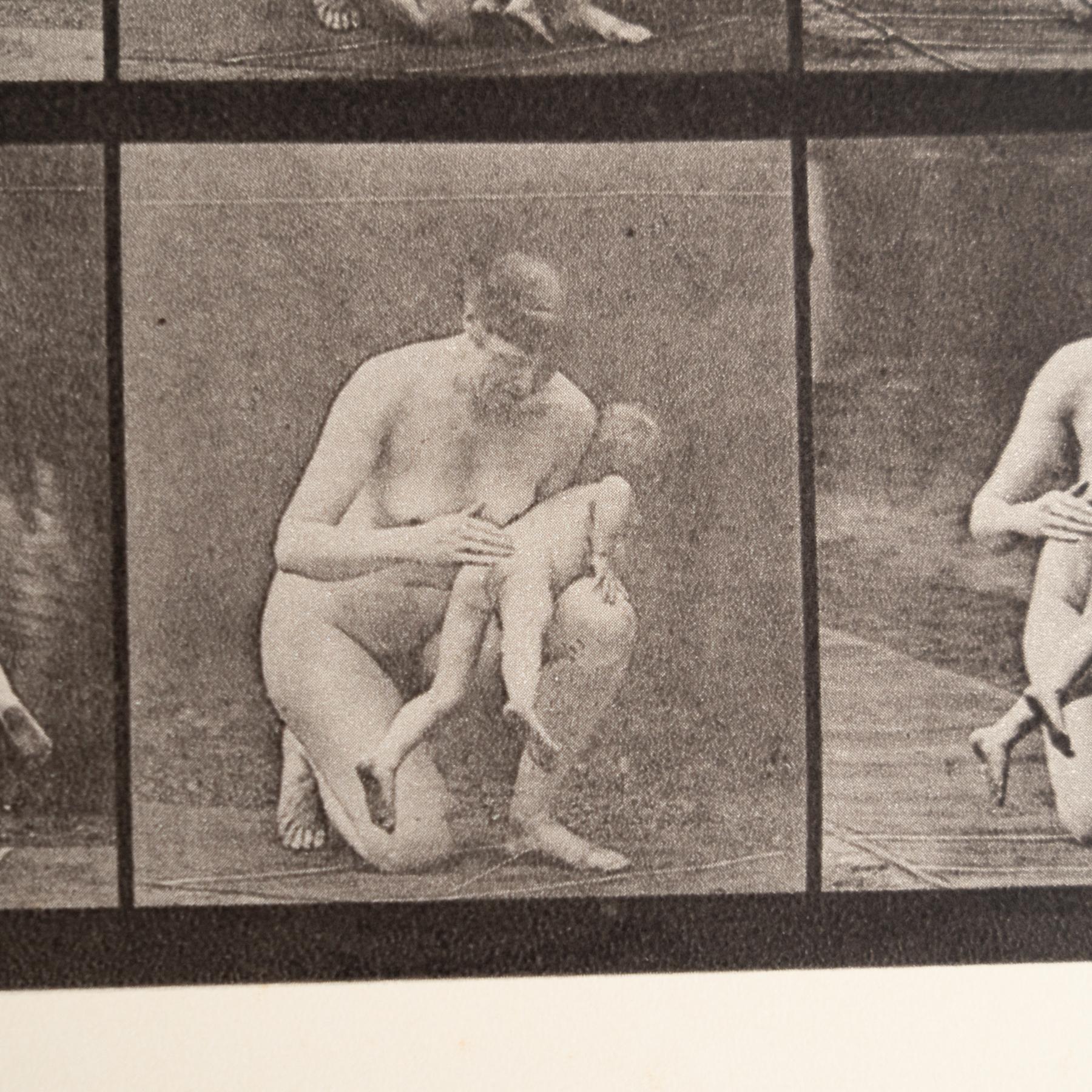 Eadweard Muybridge Framed Black and White Photography - Women in Motion Study For Sale 1
