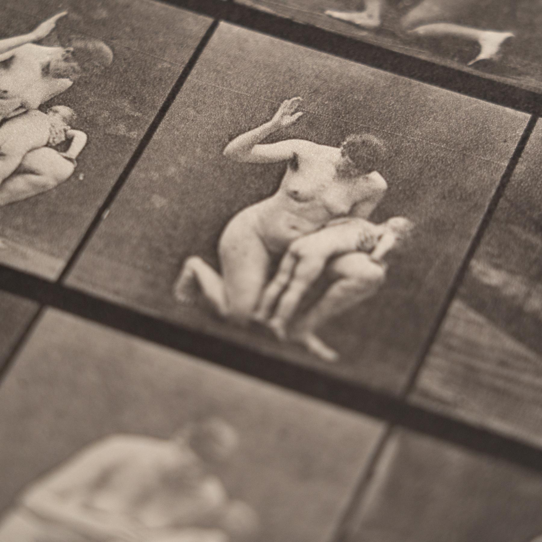 Eadweard Muybridge Framed Black and White Photography - Women in Motion Study For Sale 2