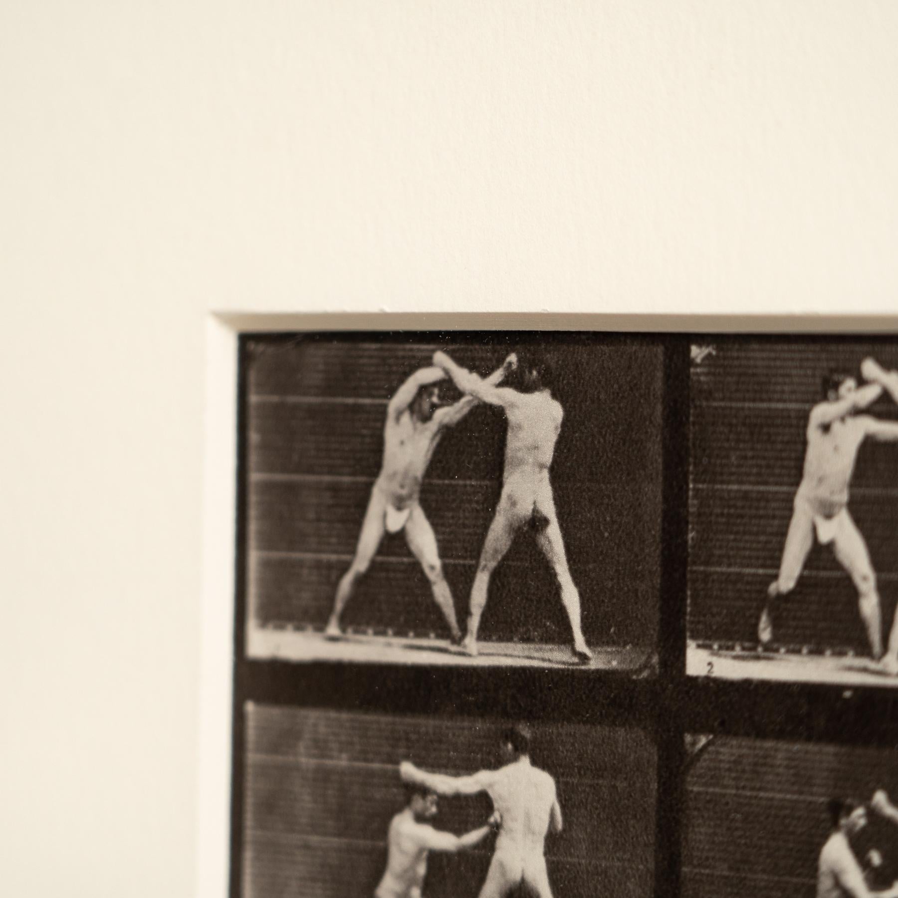 Eadweard Muybridge - Framed Photography, Two Men Fighting in Motion Study For Sale 4
