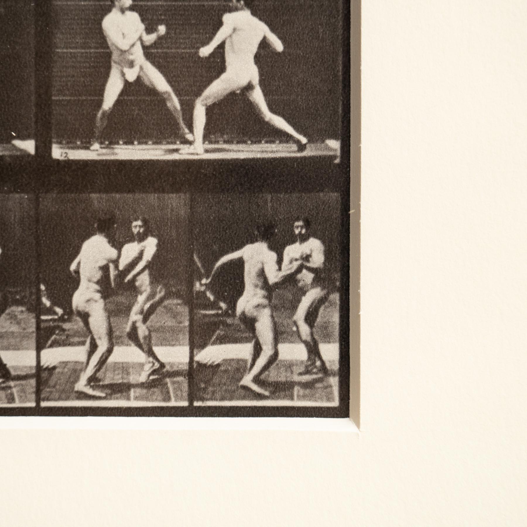 Eadweard Muybridge - Framed Photography, Two Men Fighting in Motion Study For Sale 2