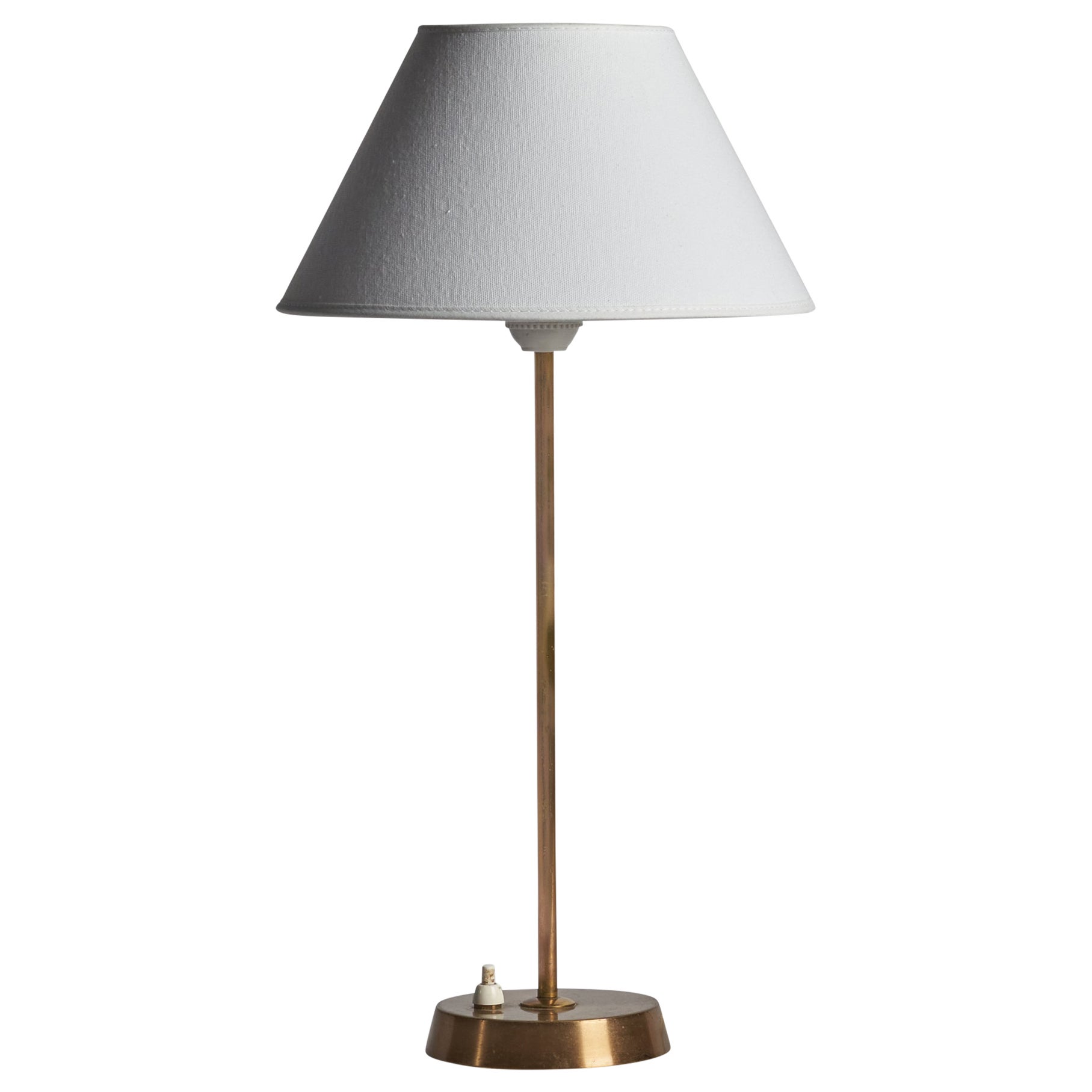 EAE, Lámpara de mesa, Latón, Suecia, Años 50