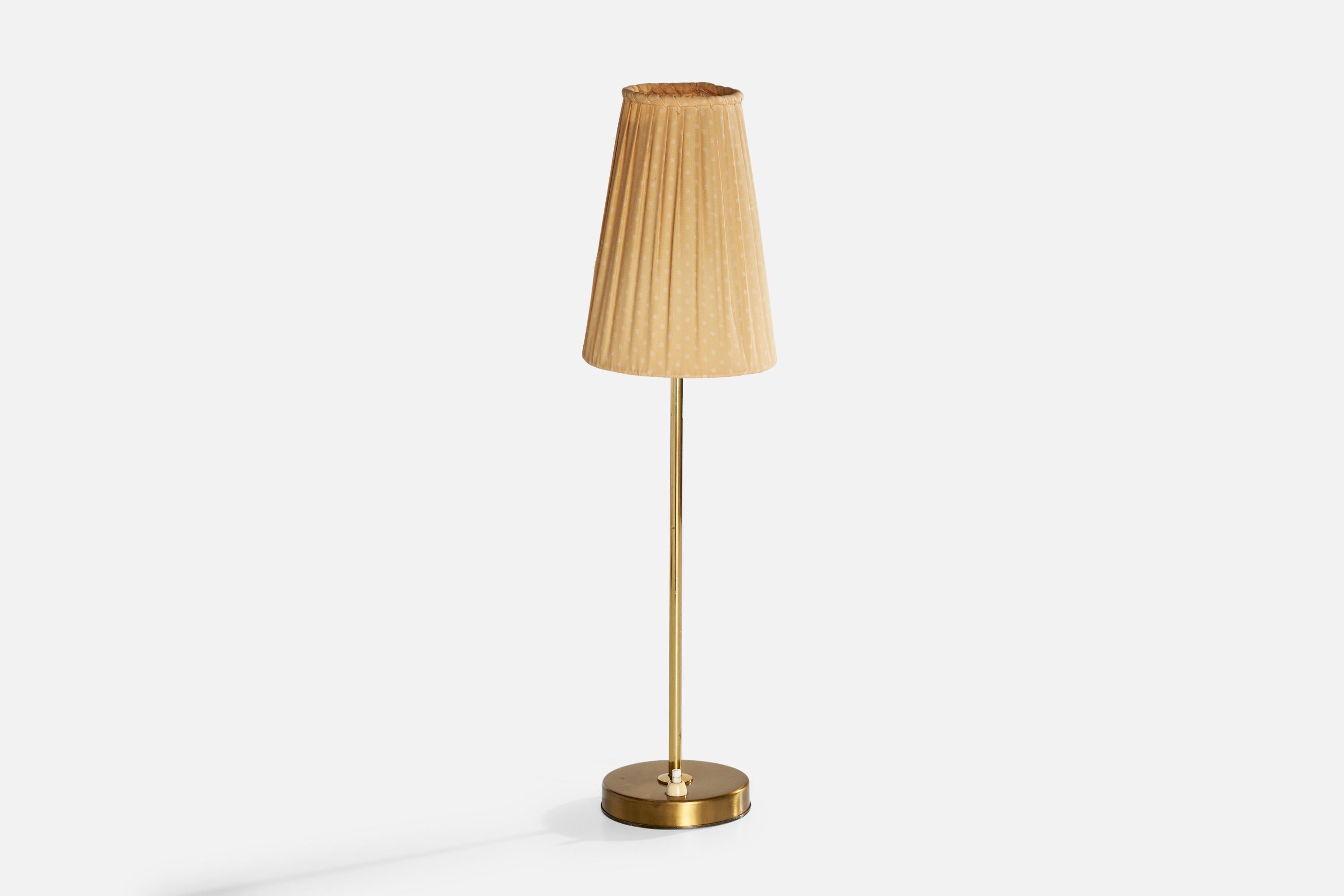 Suédois EAE, lampes de table, laiton, Fabrice, Suède, années 1950 en vente