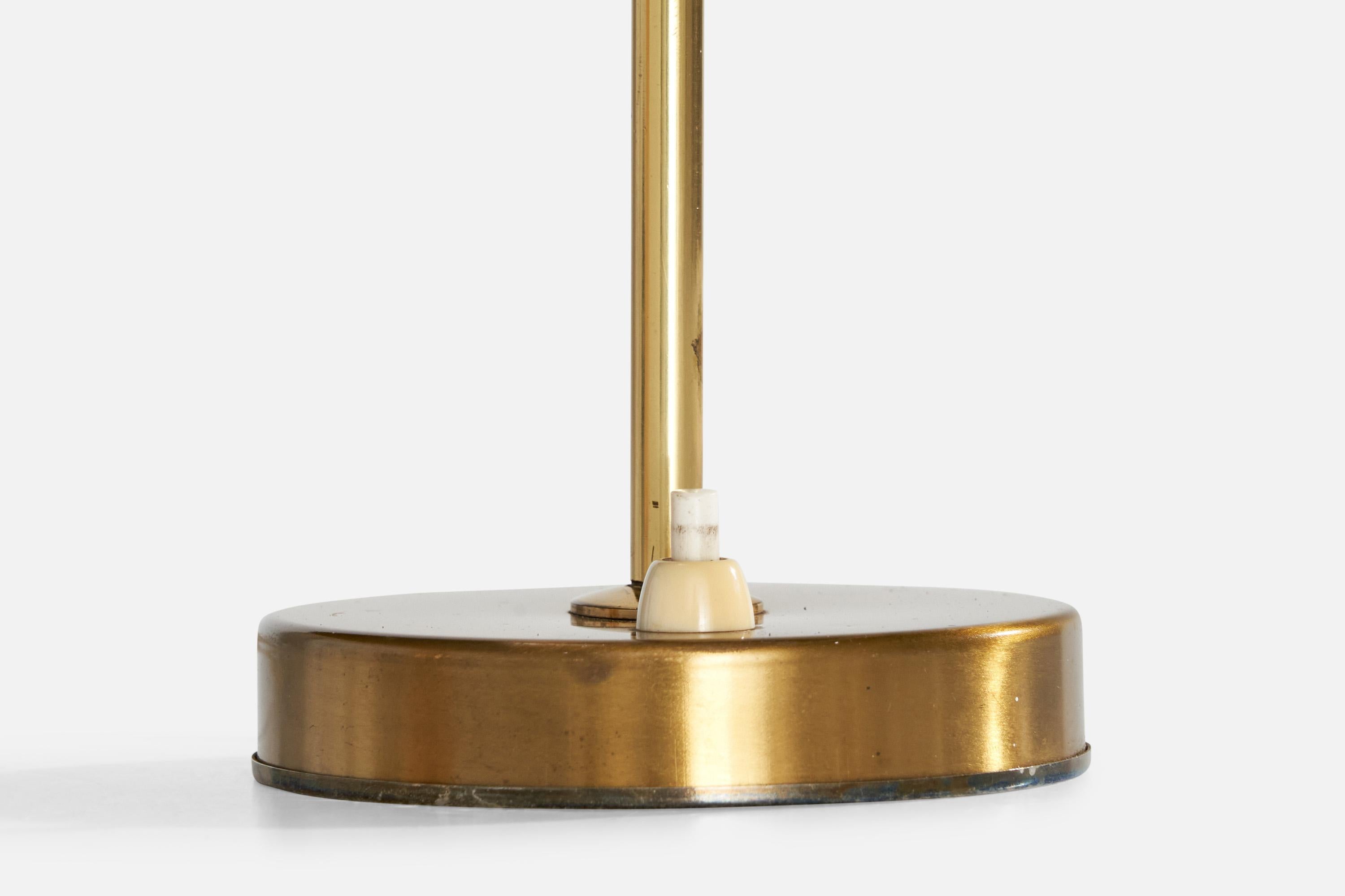 EAE, lampes de table, laiton, Fabrice, Suède, années 1950 en vente 1