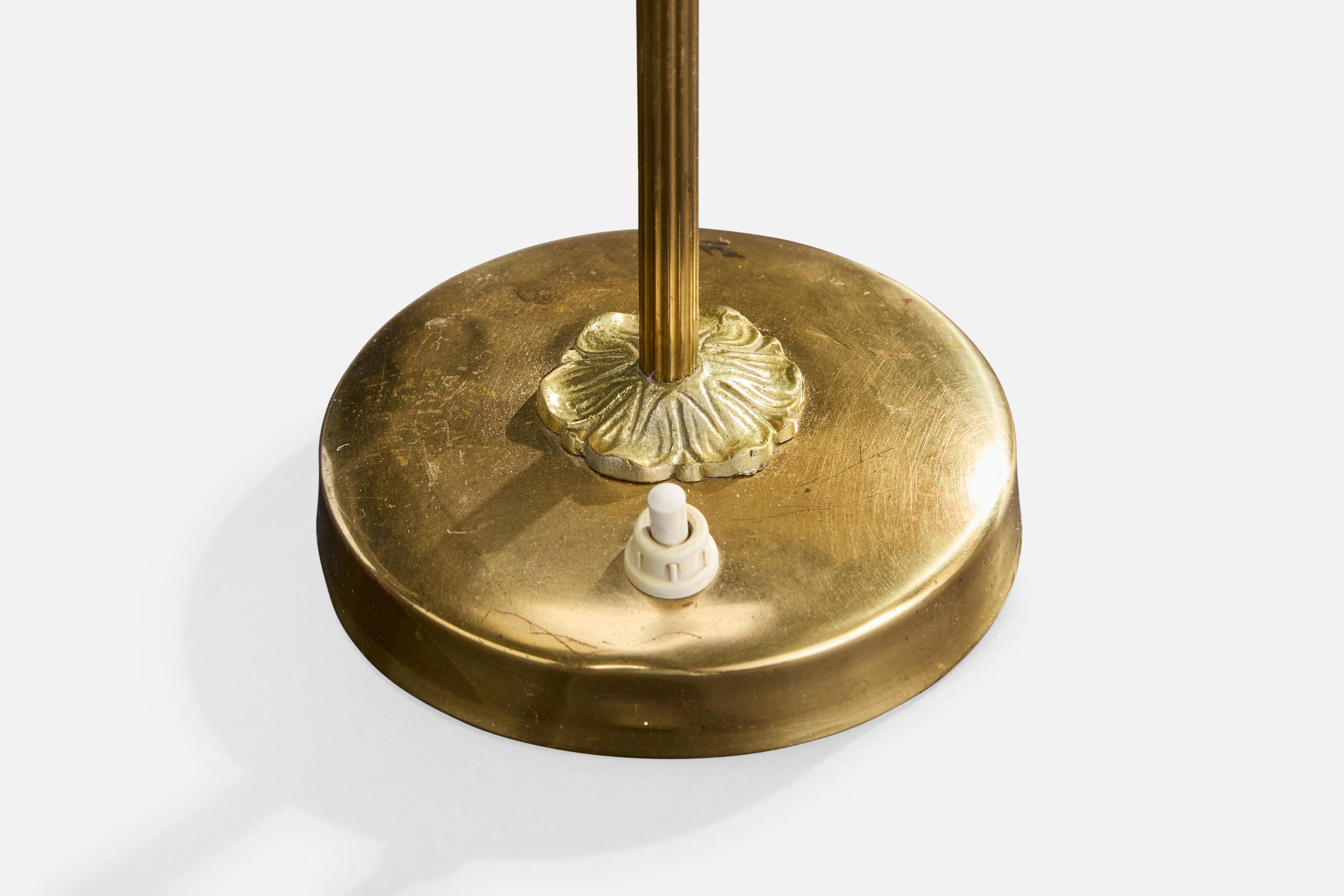 EAE, lampes de table, laiton, Fabrice, Suède, années 1950 en vente 1