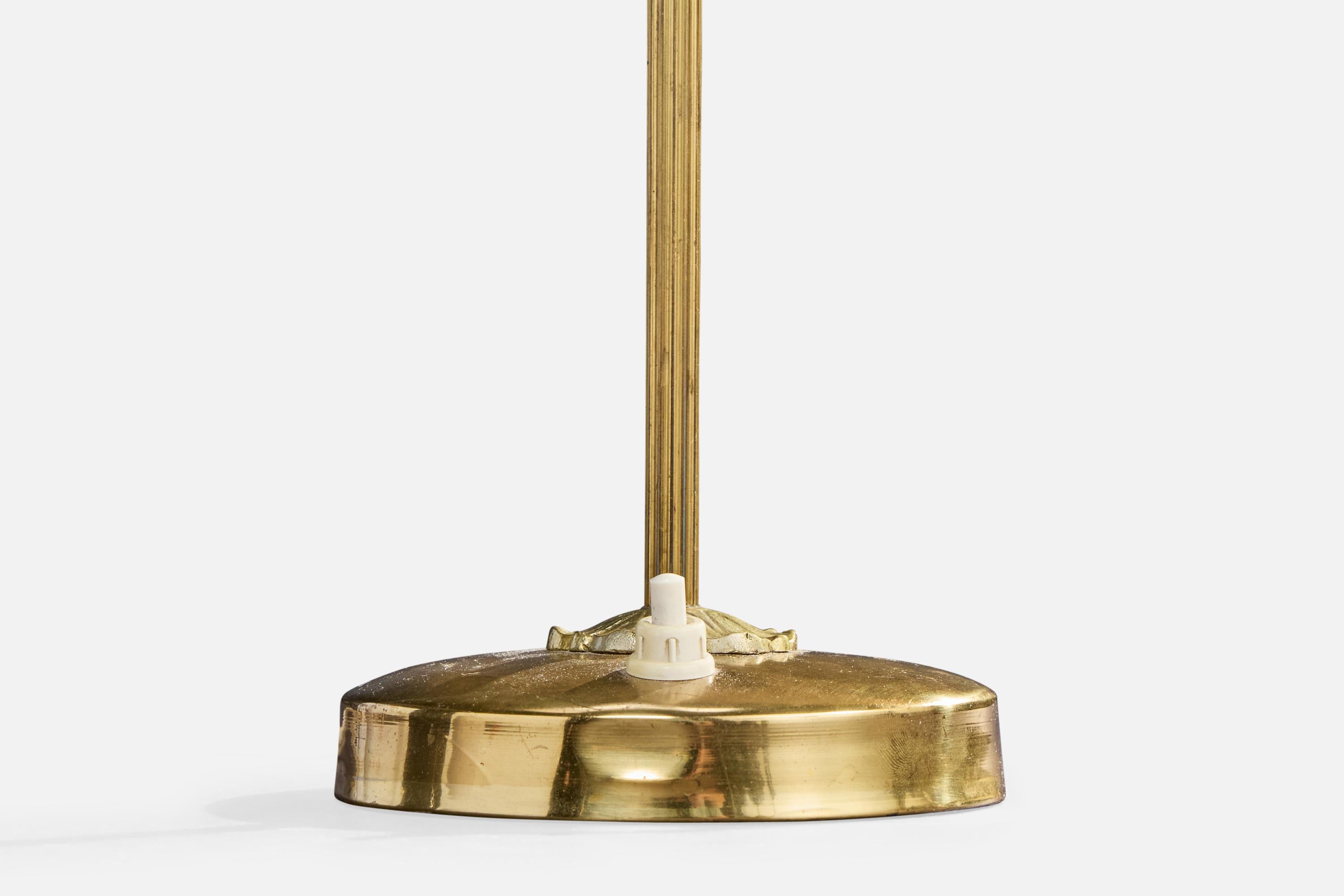 EAE, lampes de table, laiton, Fabrice, Suède, années 1950 en vente 2