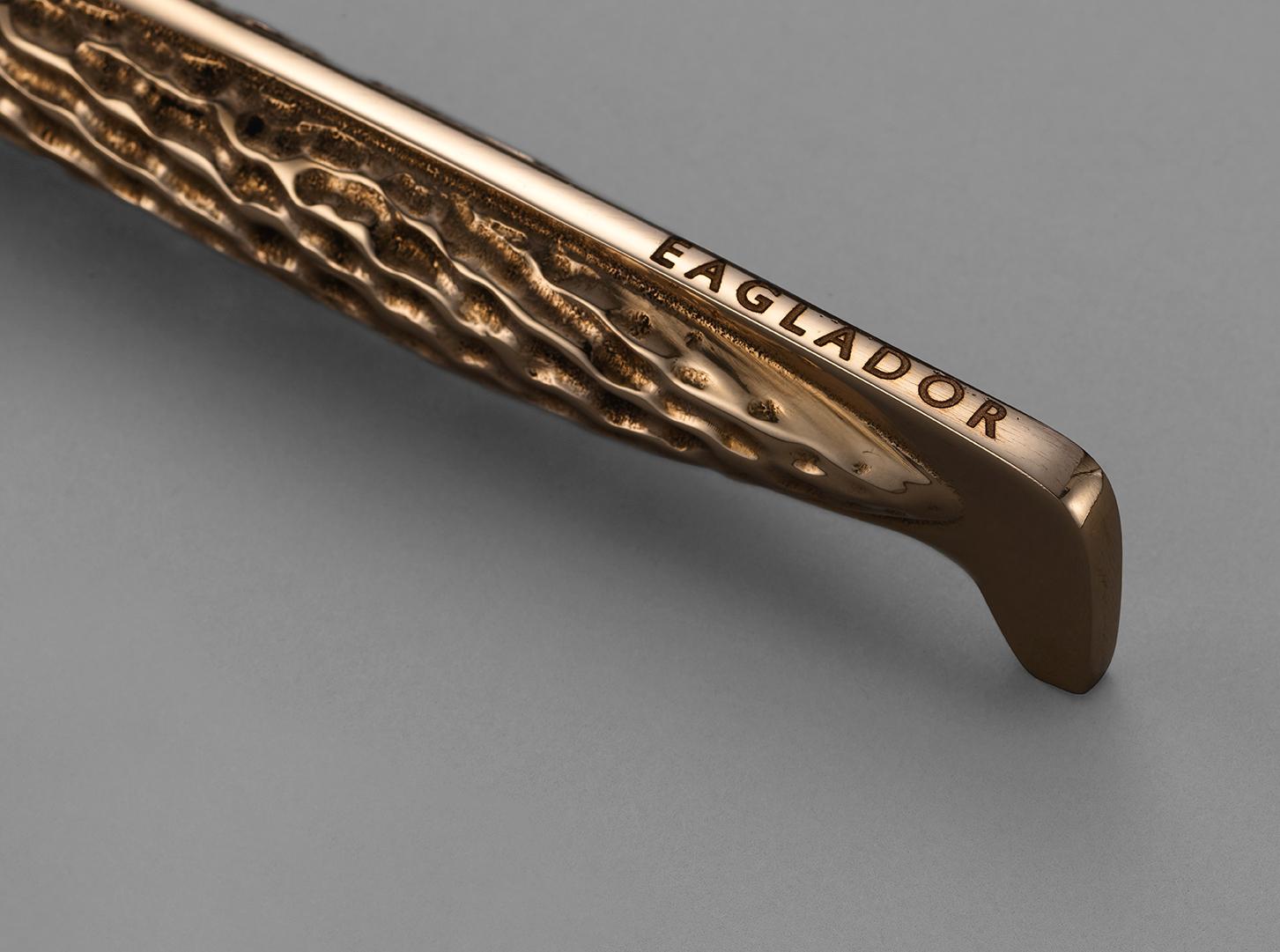 English Eaglador Bronze Handled Flatware, Morel, 16 Pieces For Sale