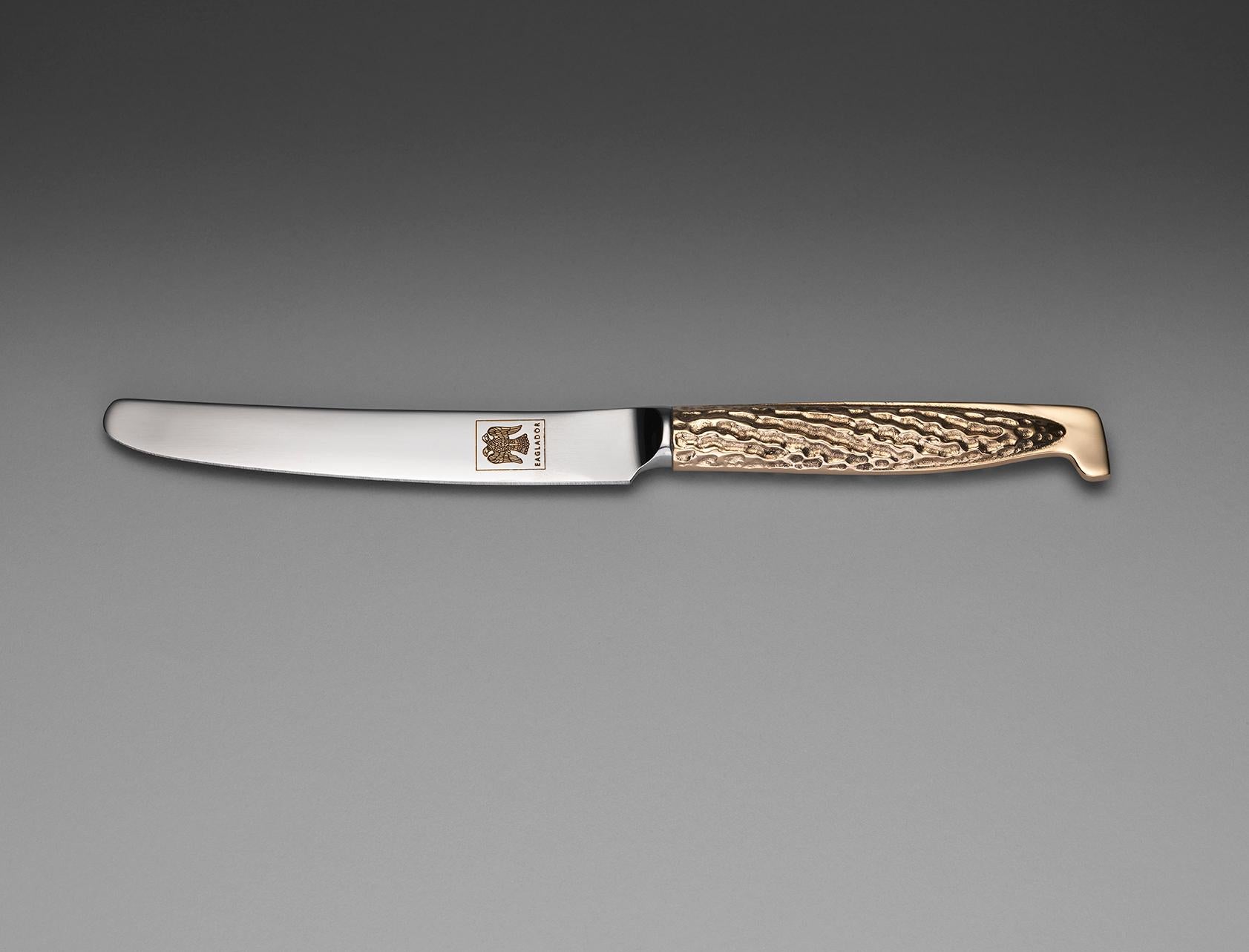 Bronze Eaglador Contemporary Cutlery, full set of 7  For Sale