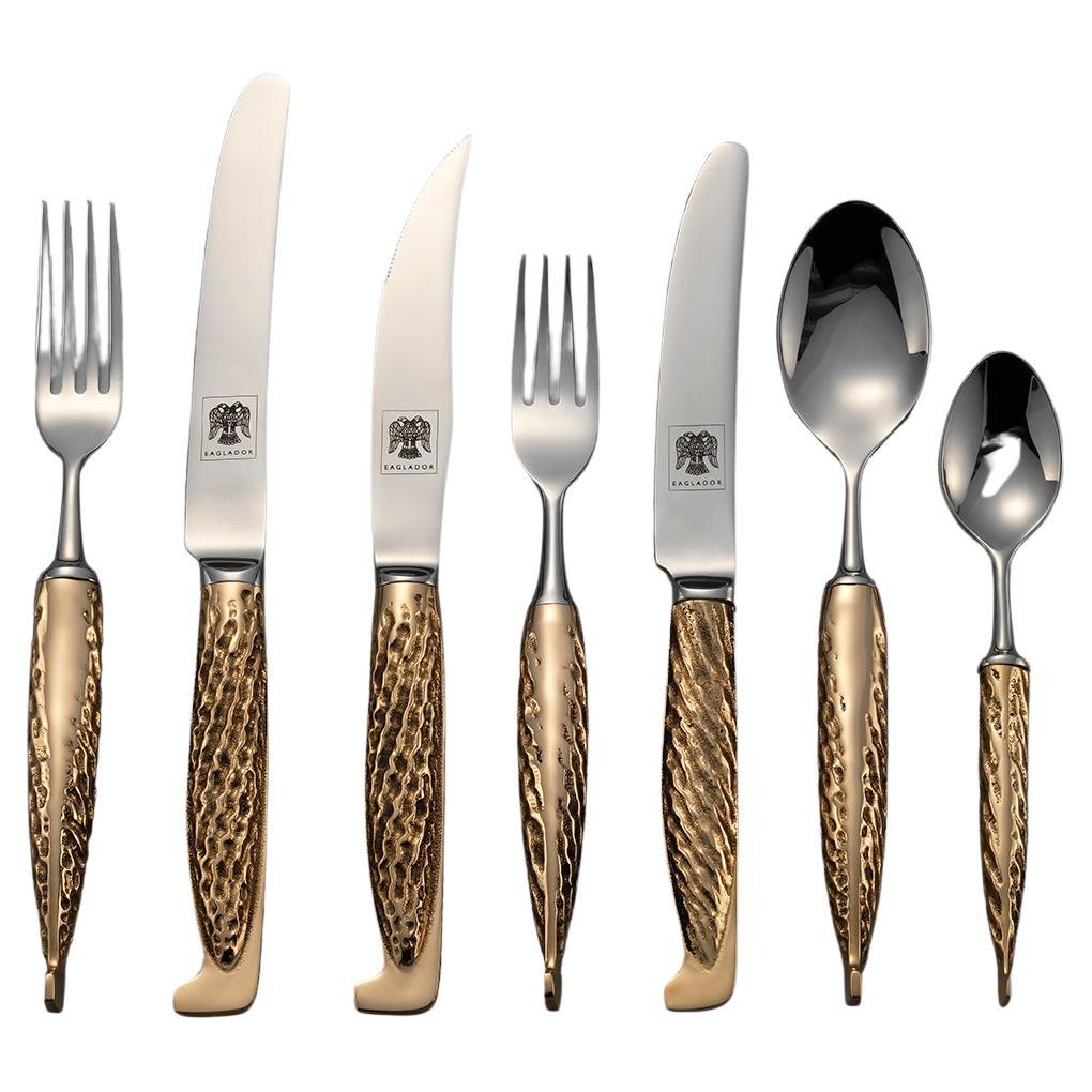 Eaglador Contemporary Cutlery, set complet de 7 couverts 