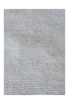 Eagle, Alfombra tejida a mano de 10 x 14 pies, PET reciclado, Blanco