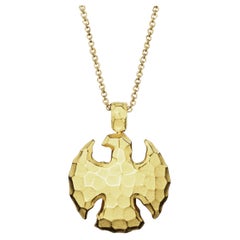 Eagle 14K Gold Pendant Necklace by Oltremare Gioielli Made in Italy