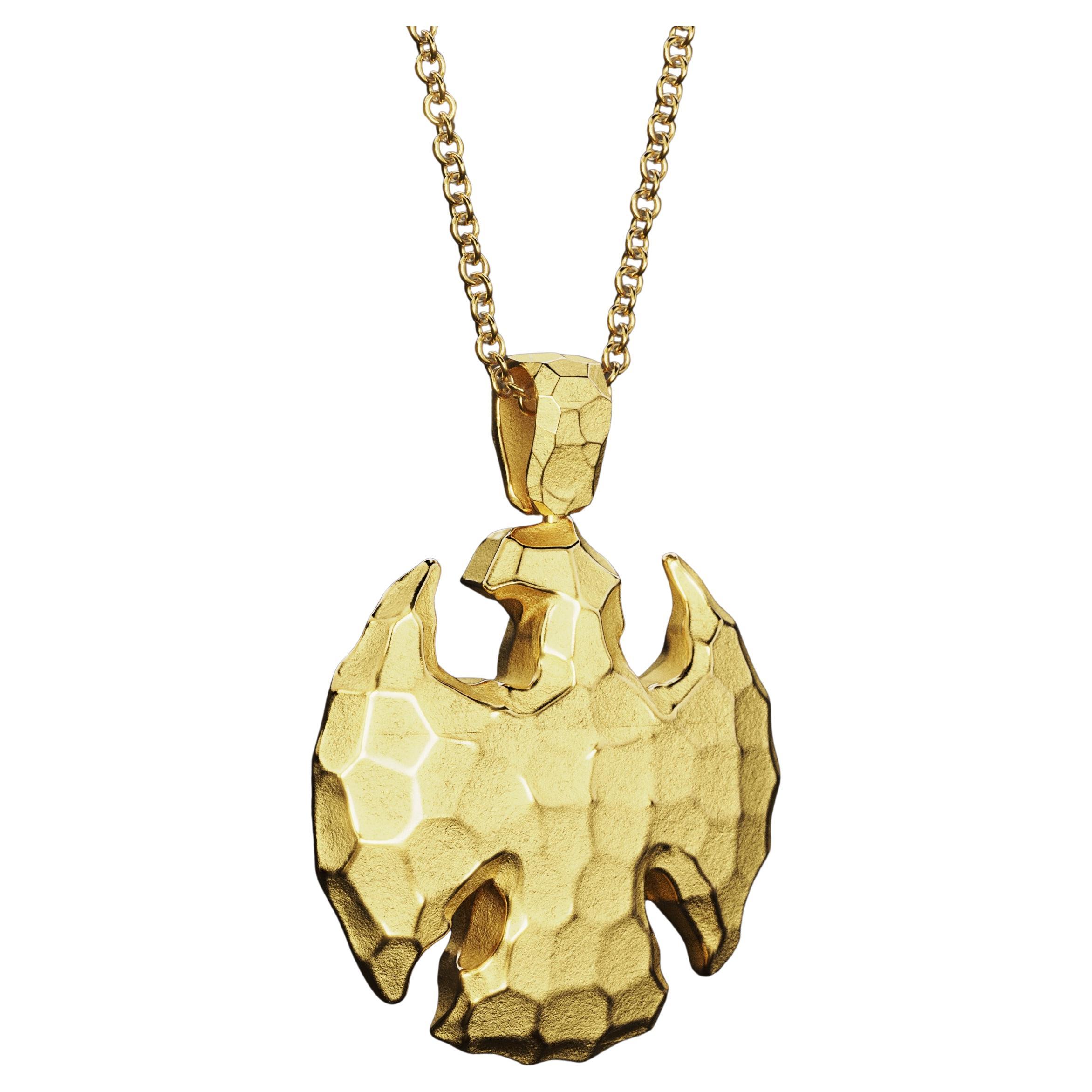 Adler 14K Gold Anhänger Halskette von Oltremare Gioielli Made in Italy