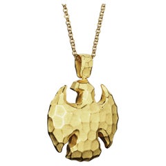 Eagle 14K Gold Pendant Necklace by Oltremare Gioielli Made in Italy