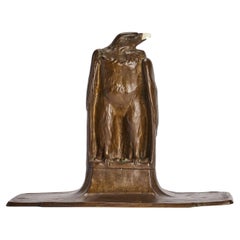 Eagle bronze inkwell, signed Anton Puchegger, Austria  circa 1890.