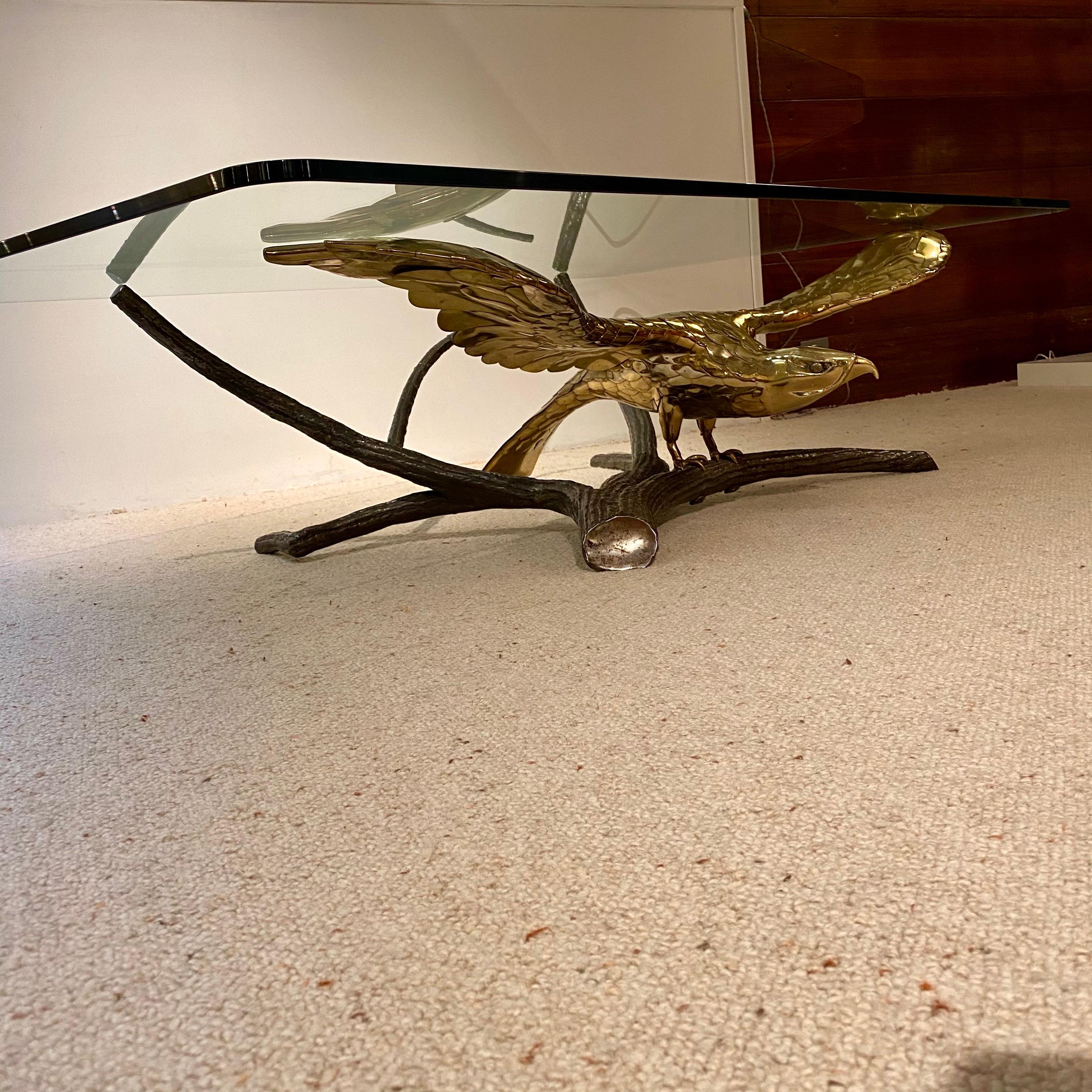 French Eagle Coffee Table by Alain Chervet, 1980s For Sale