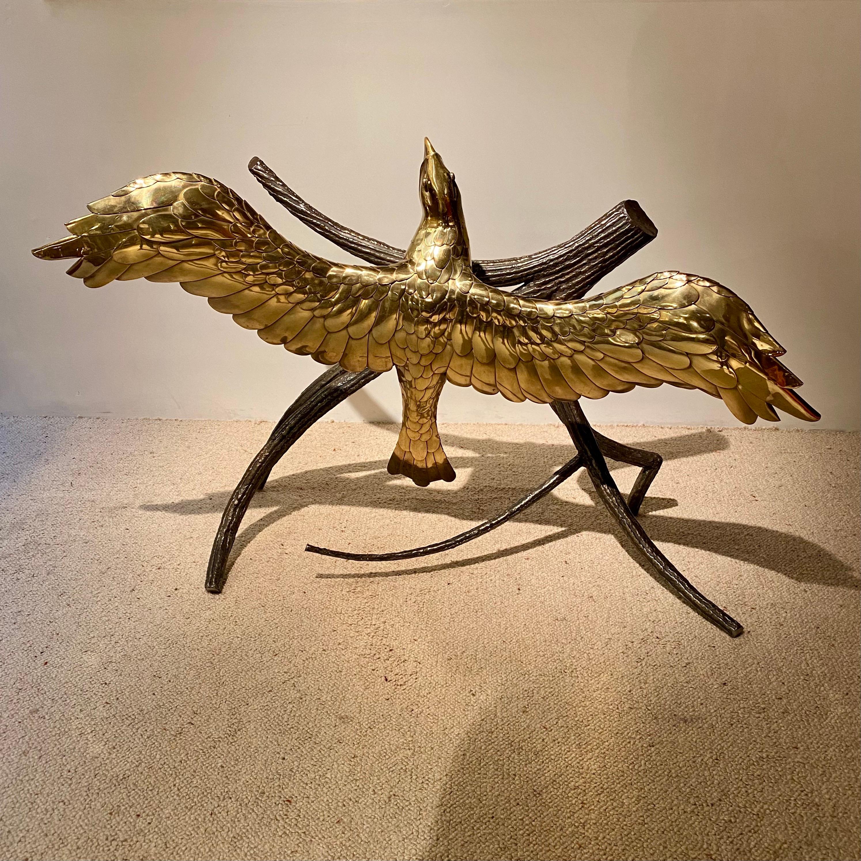 Table basse en forme d'aigle par Alain Chervet, années 1980 en vente 1