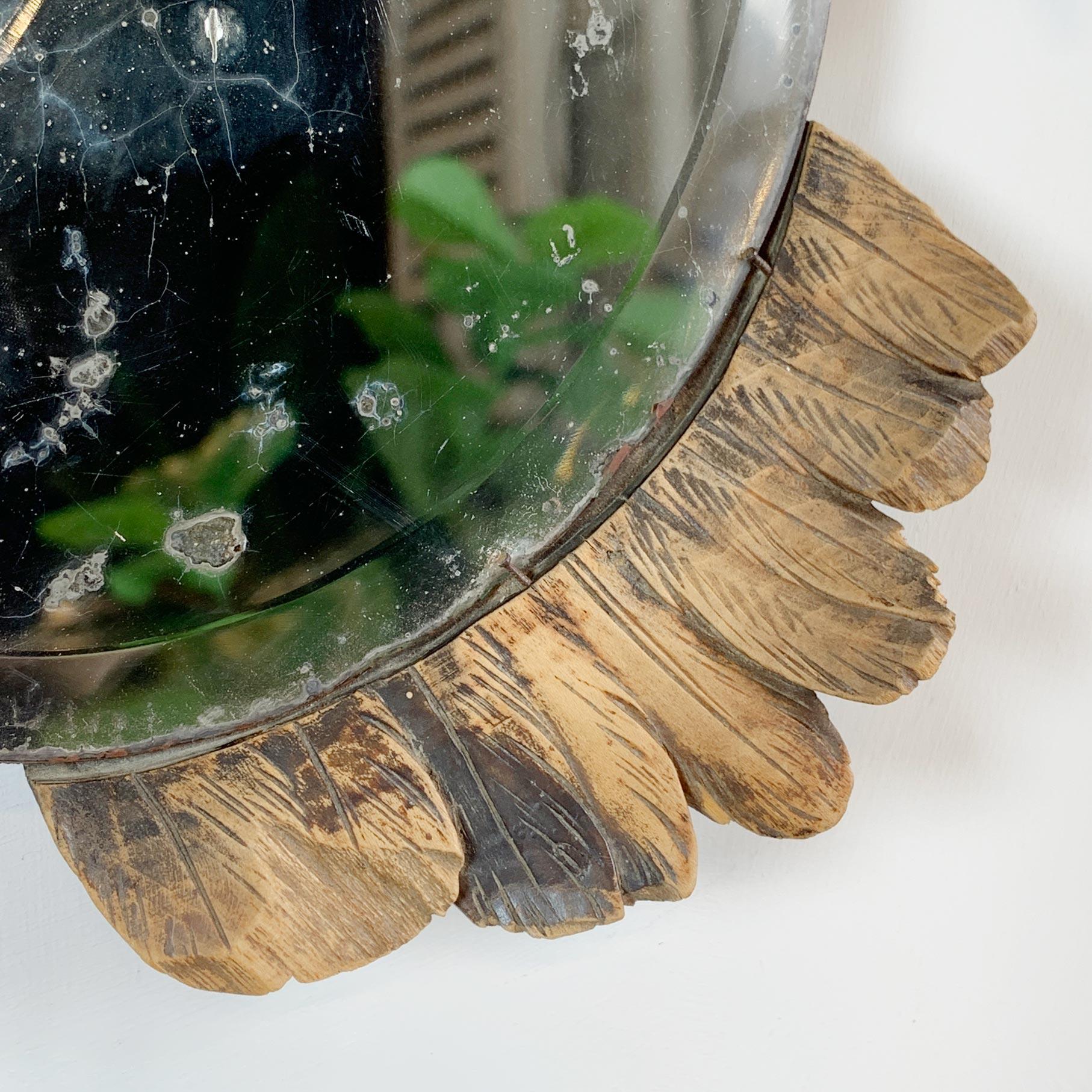 Eagle Crescent Mirror 1890 Black Forest Carving For Sale 4