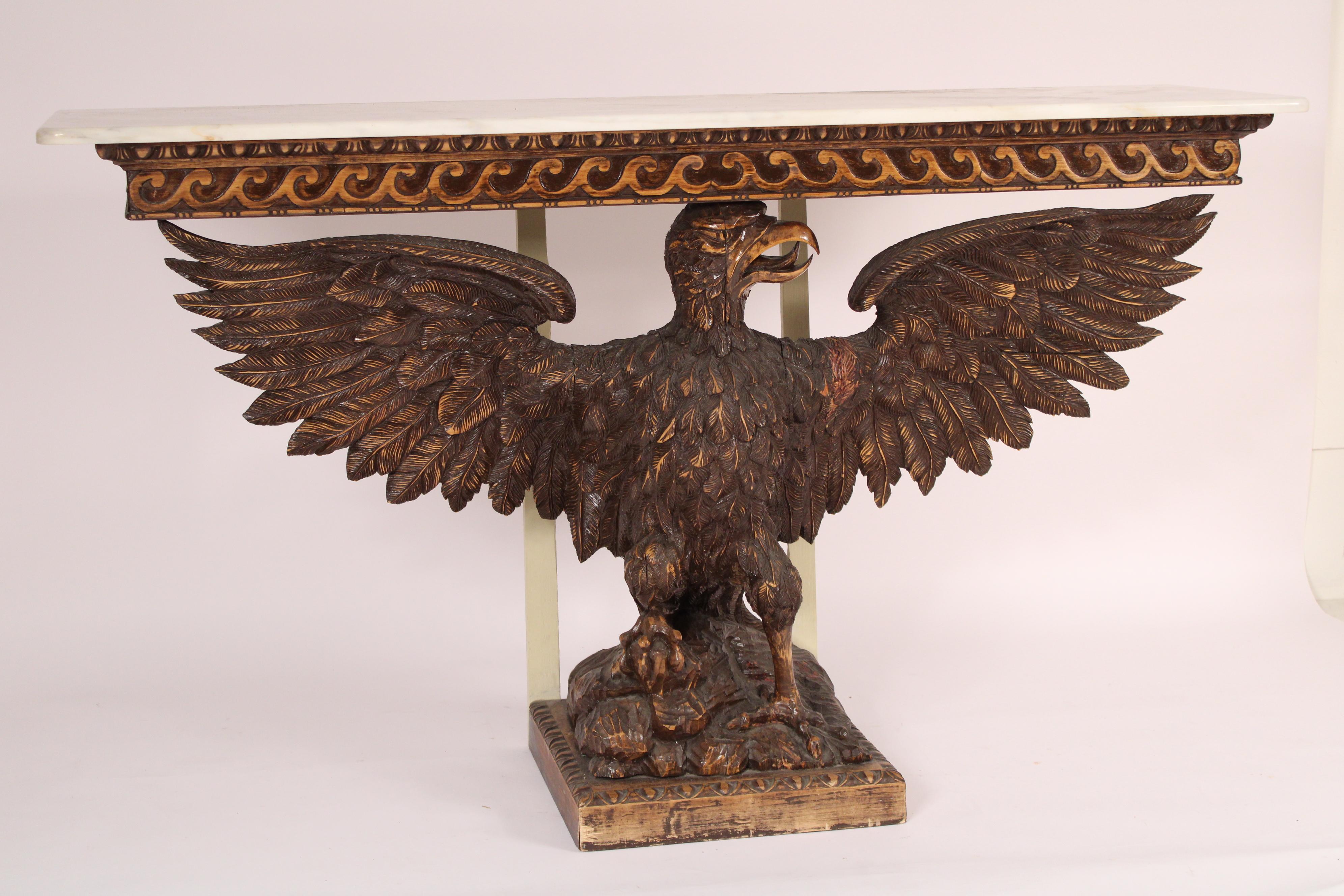 Neoclassical Eagle Form Console Table For Sale