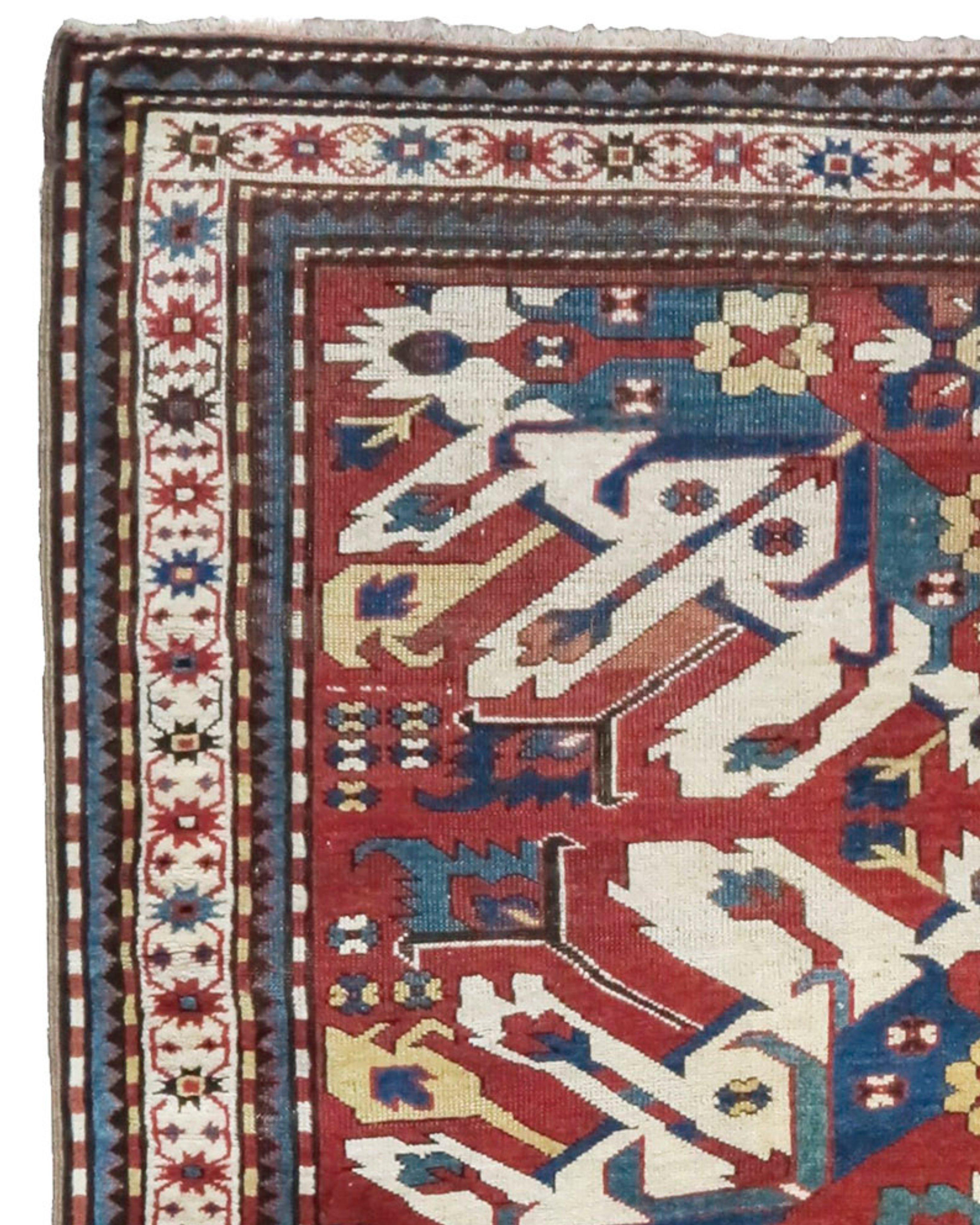 Caucasian Eagle Karabagh Rug, 19th century For Sale