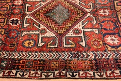 Colorful Eagle Kazak Design Antique Tribal Persian Kurdish Rug 5'3" x 12'3"