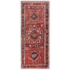 Aigle coloré Kazak Design Antique Tribal Persan Kurdish Rug 5'3" x 12'3"