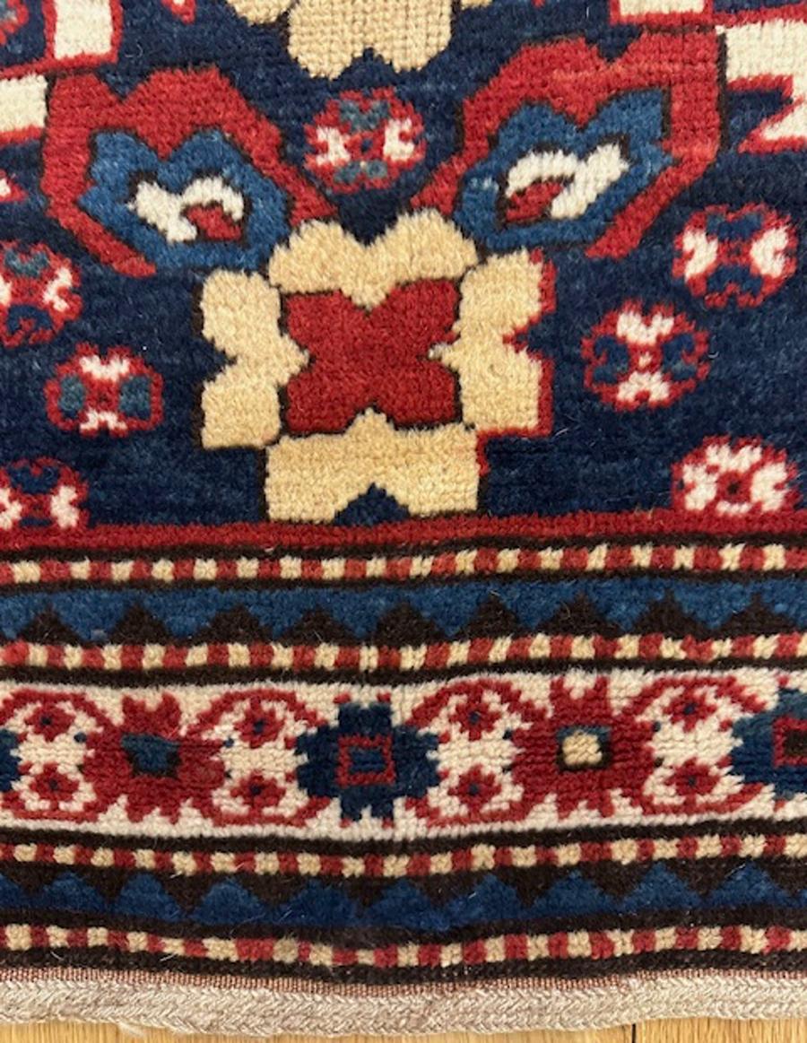 Single medallion Eagle,Chelaberd or Sunburst Kazak rug from southwest Caucasus,Armenia

Age: circa 1870

Size: 6′.10″x 4′.5″ (208×135 cm)

This beautiful single medallion Eagle Kazak has a particularly fine weave for the type,comparable to many