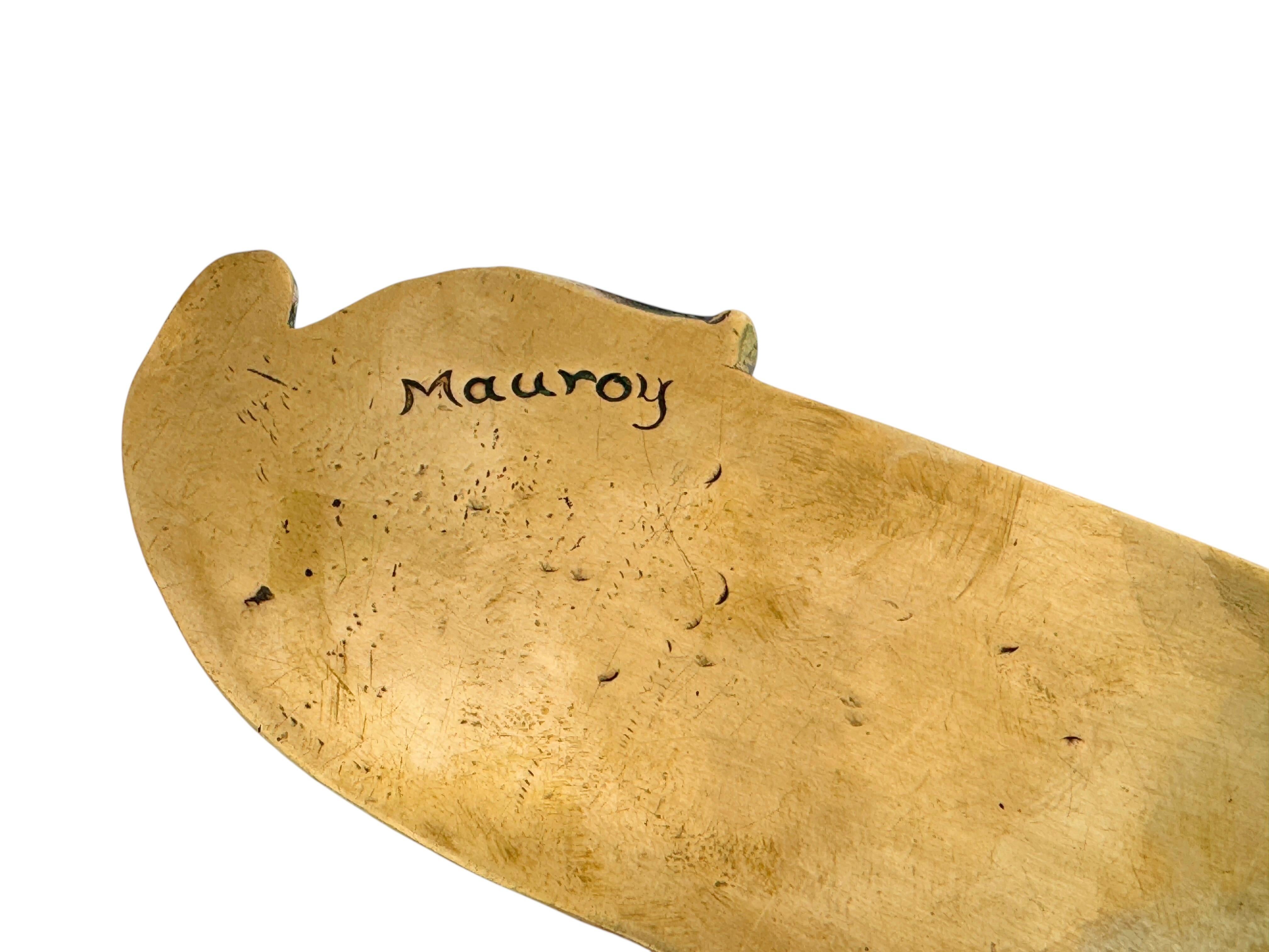 Ouvre-lettres à motif d'aigle Art Nouveau French Antique 1900s signé Mauroy Bon état - En vente à Nuernberg, DE