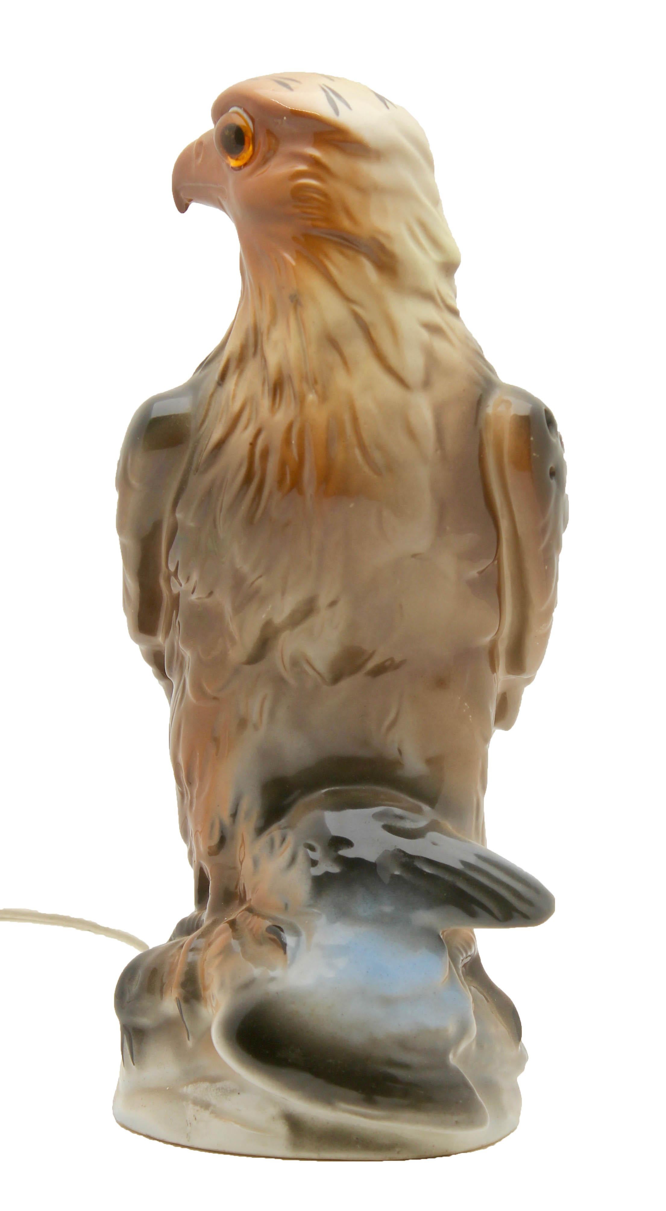 Eagle Perfume Lamp, Carl Scheidig Gräfenthal, Germany, circa 1930s In Good Condition In Verviers, BE