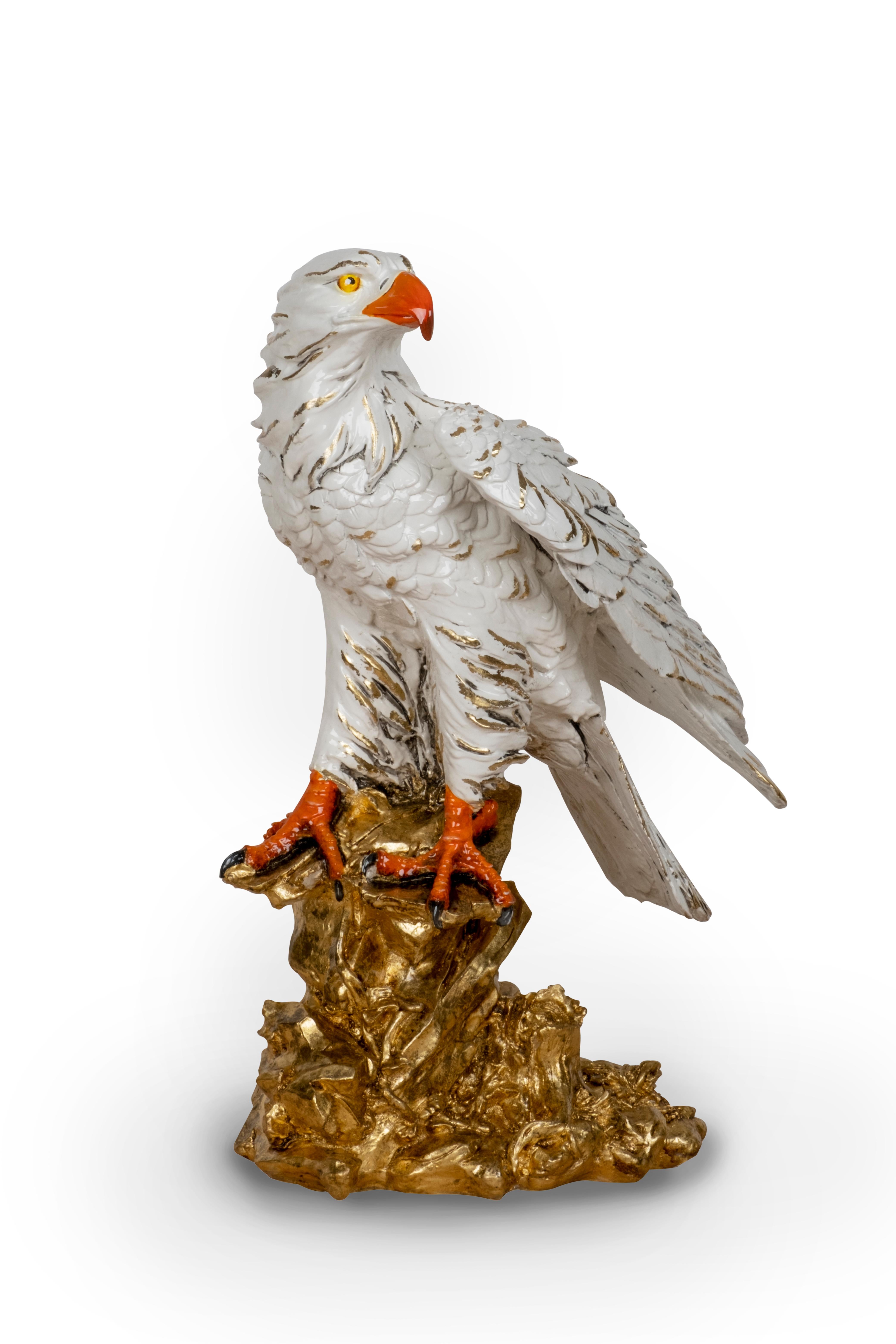 Hand-Crafted Eagle Resin Statue, Handmade by Lusitanus Home For Sale