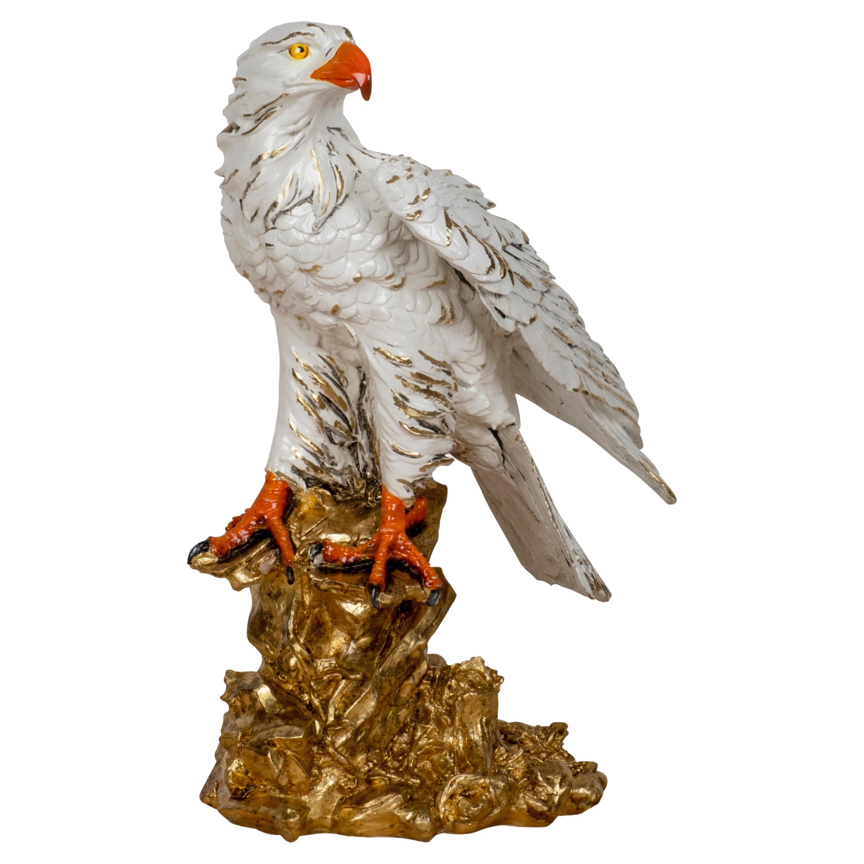 Statue eines Adlers aus Harz, handgefertigt von Lusitanus Home