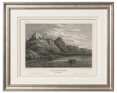 Eagle Rocks Mississippi River, Antique Steel Engraving c.1850