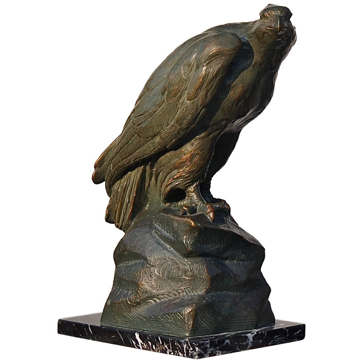 Eagle Sculpture in Patinated Terracotta, Early 20th Century, Italy