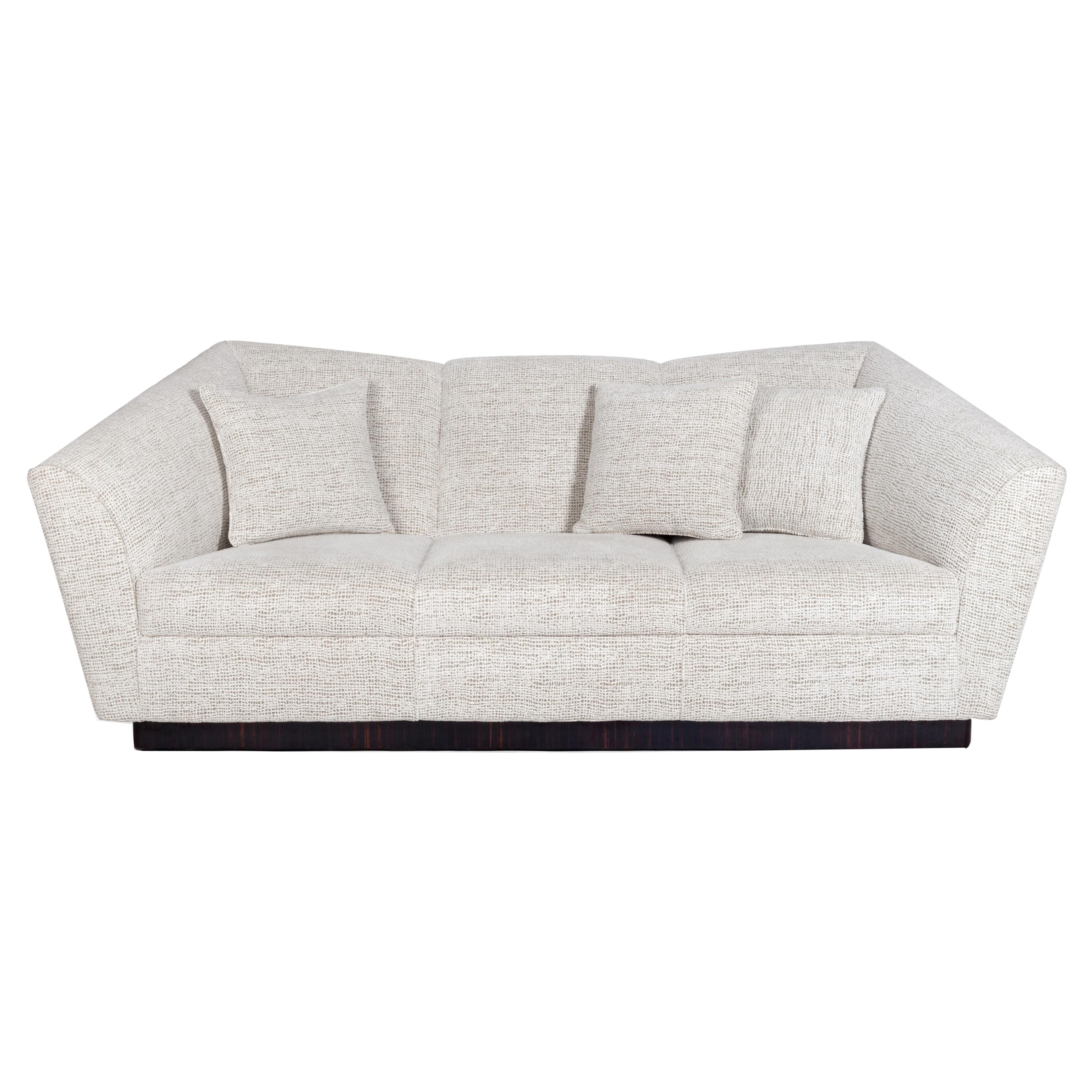 Dreisitzer-Sofa mit Adler, Gitter und Ebenholz, InsidherLand von Joana Santos Barbosa im Angebot