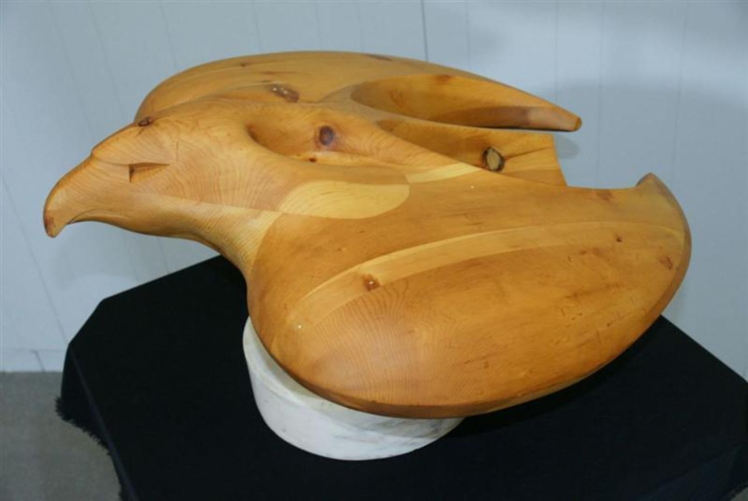Mid-20th Century Eagle Wood Sculpture For Sale