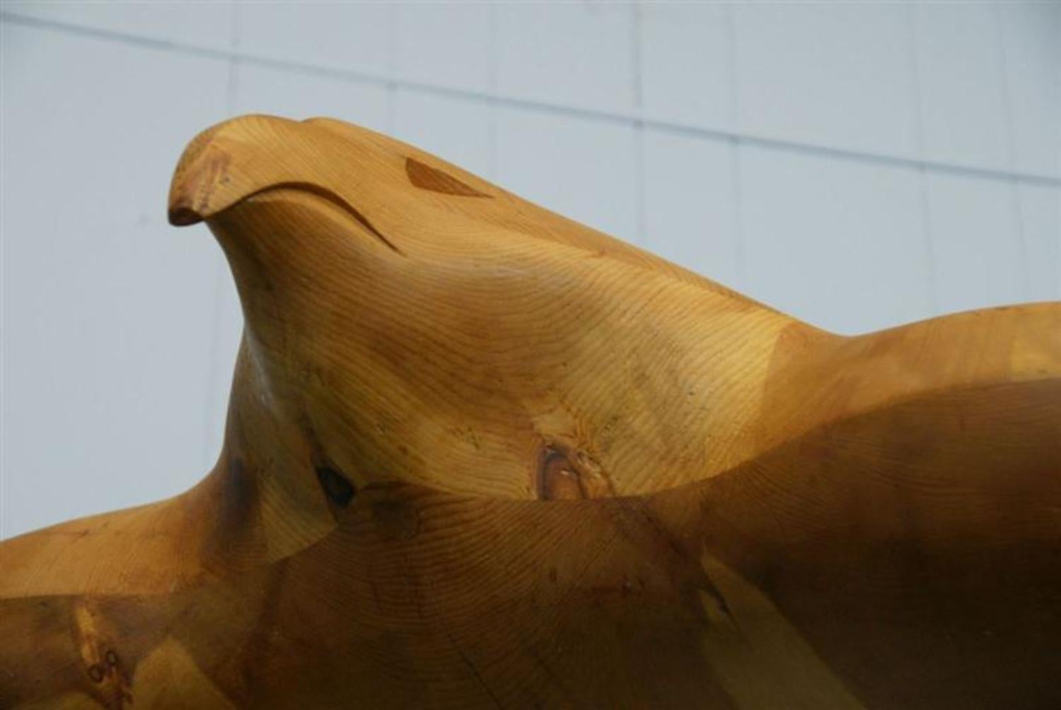 Marble Eagle Wood Sculpture For Sale