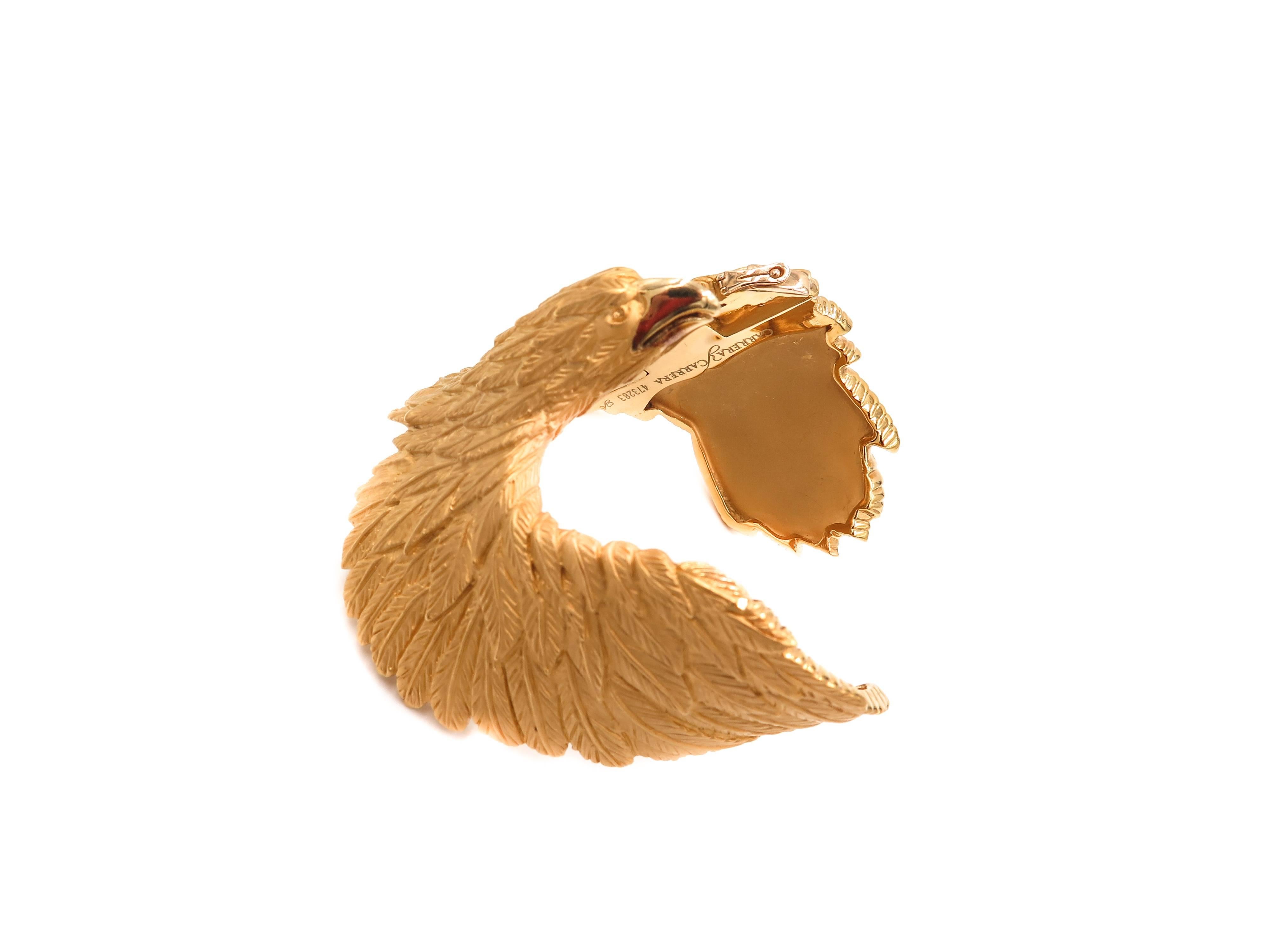 Eagle Yellow Gold Cuff Bracelet by Carrera y Carrera 1