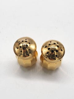 Eales 1779 Gold Plate Salt and Pepper Shaker Set