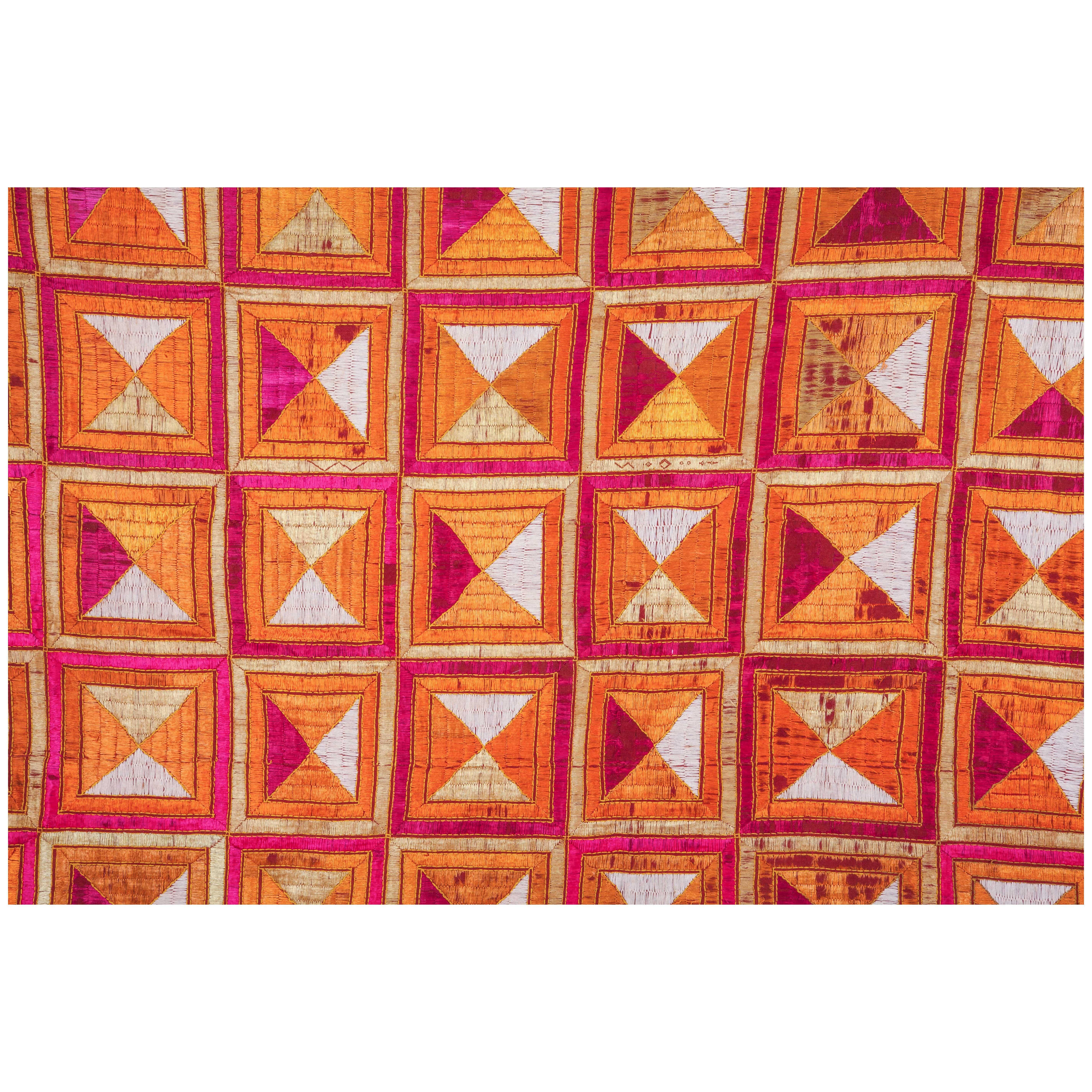 Phulkari, wedding shawl is in reasonable condition.