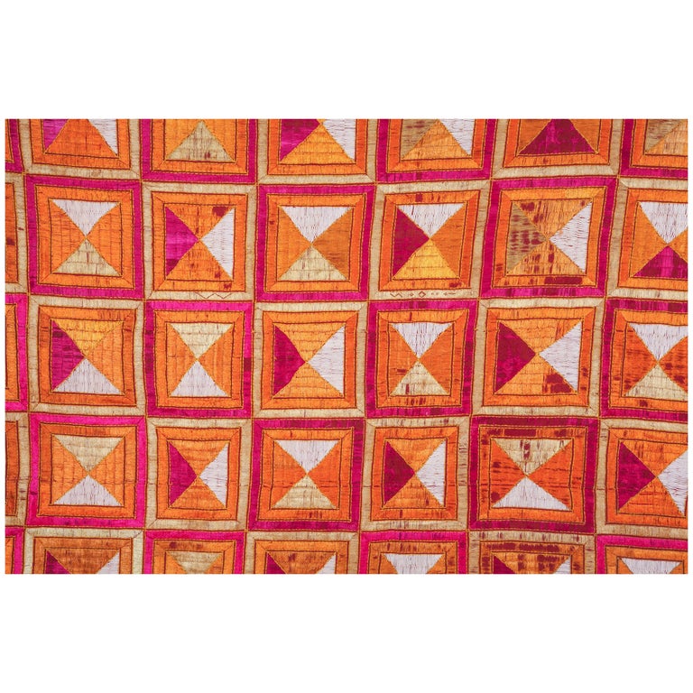 Phulkari Rug Early 20th Century Phulkari from India at 1stDibs